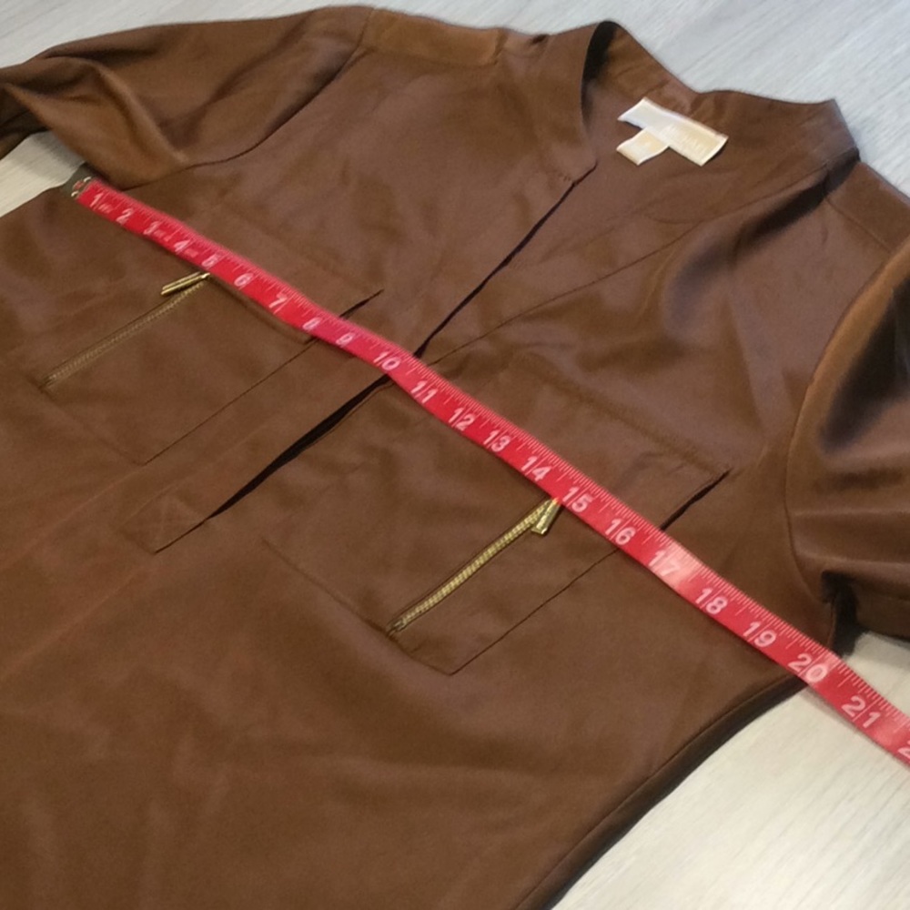 Michael Michael Kors Caramel Brown Blouse - Small - Picture 9 of 16